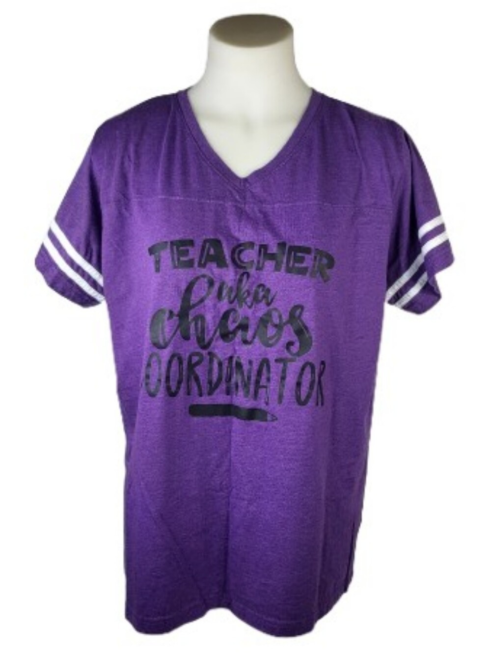 Live & Tell Purple Black Top Sz XL